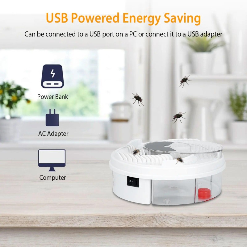 "Smart #### Electric Mosquito Killer USB-Powered & Automatic"Color: White Color