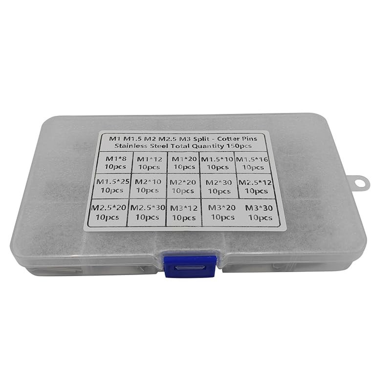 AIMALL 150PCS Box 15 Kinds Stainless Steel Split Cotter Pins