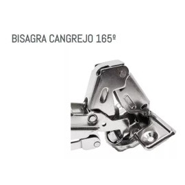 SIQUAR Bisagra Esquinera 165° Tipo Cangrejo Bidimensional 1 Par