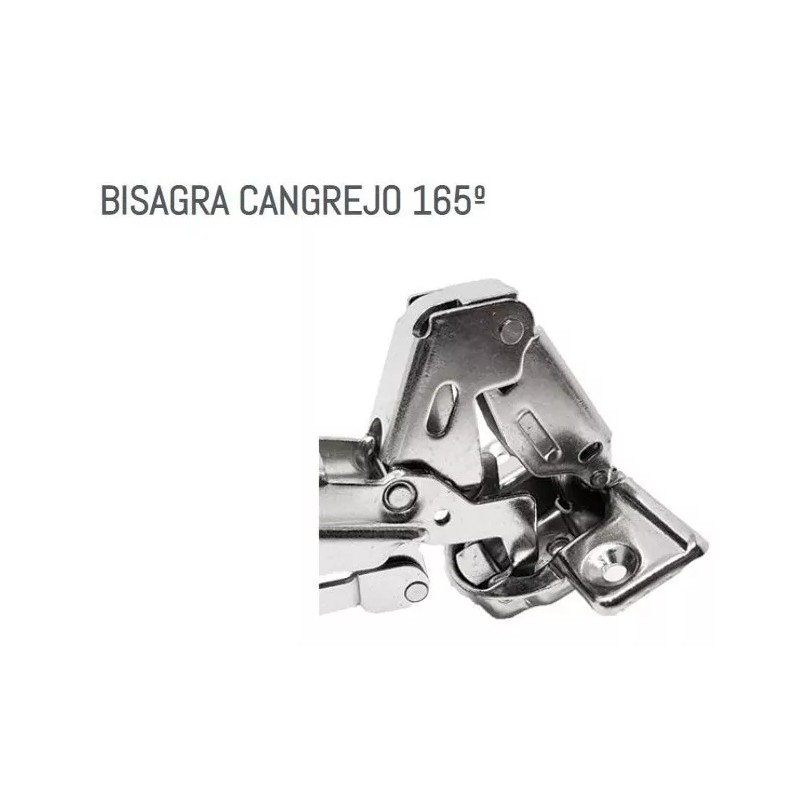 SIQUAR Bisagra Esquinera 165° Tipo Cangrejo Bidimensional 1 Par