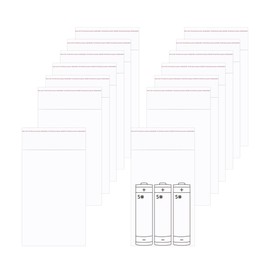 Clear Cello Bags 300pcs 2x3" Self-Sealing Plastic Cellophane Bag 1mil Resealable Adhesive Seal Poly Bags for Jewelry Crafts Candies Cookies Bakery Party Favors Candles (12 Sizes to Choose from)