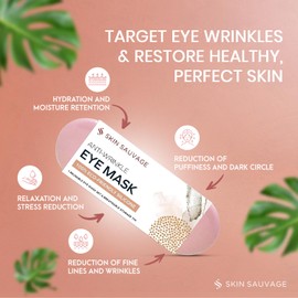 SKIN SAUVAGE Anti-Wrinkle Eye Mask Set with Stylish Storage Tin to Revitalize and Rejuvenate