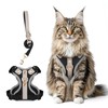 Muecleao Escape Proof Cat Harness and Leash Set, Premium Microfiber