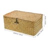 Ciieeo Wicker Shelf Baskets Bins with Lid Handwoven Storage Baskets