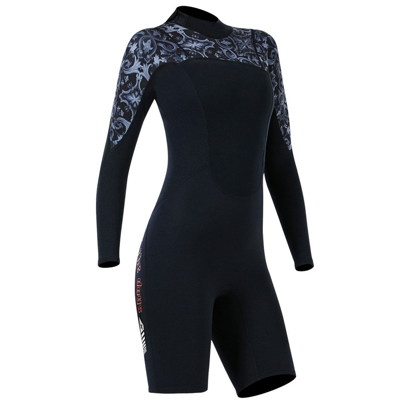1.5MM Diving Onepiece Swimsuit Wetsuit Short Trousers for Snorkeling Surfing(Woman