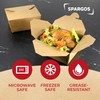 SPARGOS Chinese Takeout Containers (70 Pack) 30oz Kraft Brown Cardboard