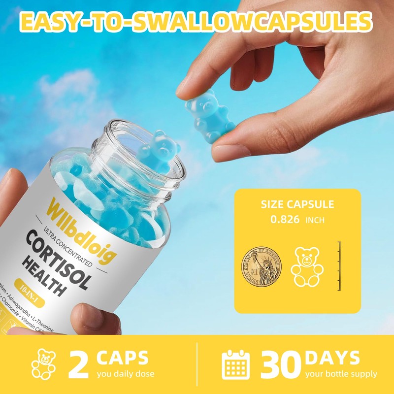Cortisol Supplements Gummies for Women 2 Pack,Cortisol Reducer