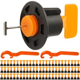 Tile Levelling System, Pack of 100, for 1.5-8 mm Joint Widths and 3-17 mm Thick Tiles, Installation Aid Tiles, Tile Mounting Kit, Alternative to Tile Wedges and Pull Tabs, Installation Aid Tile