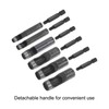 sourcing map 6pcs Leather Hollow Punch Hex Shank for Drills,