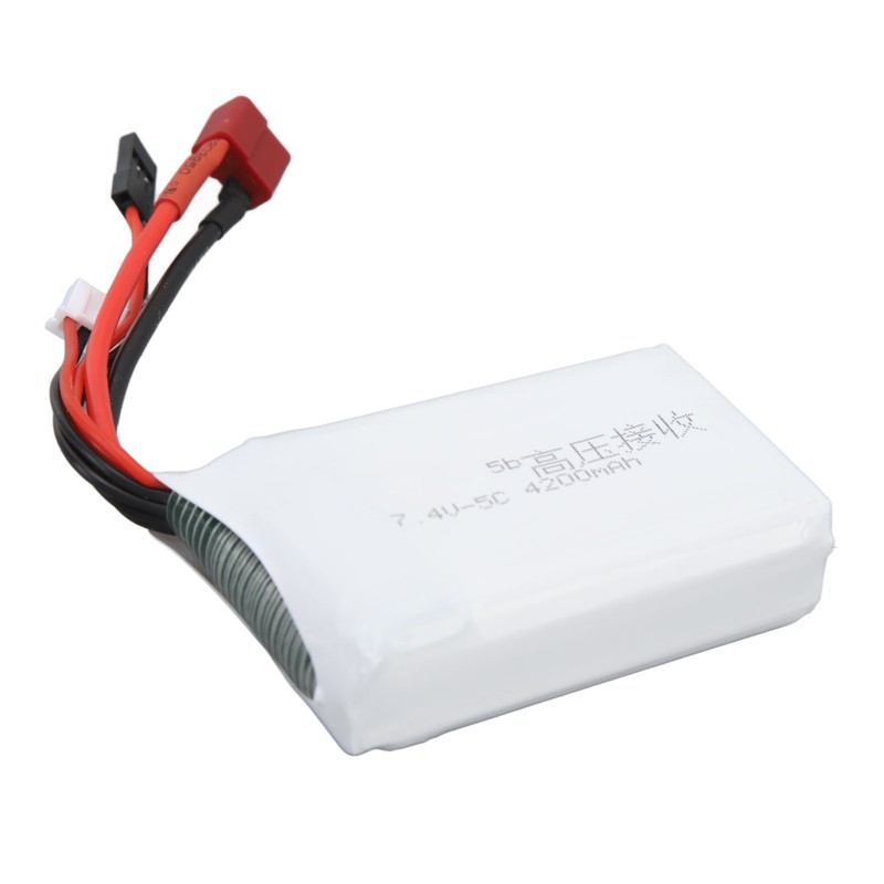 RC 7.4V 4200mAh Lithium Battery Lightweight Overcharge Protection T Plug