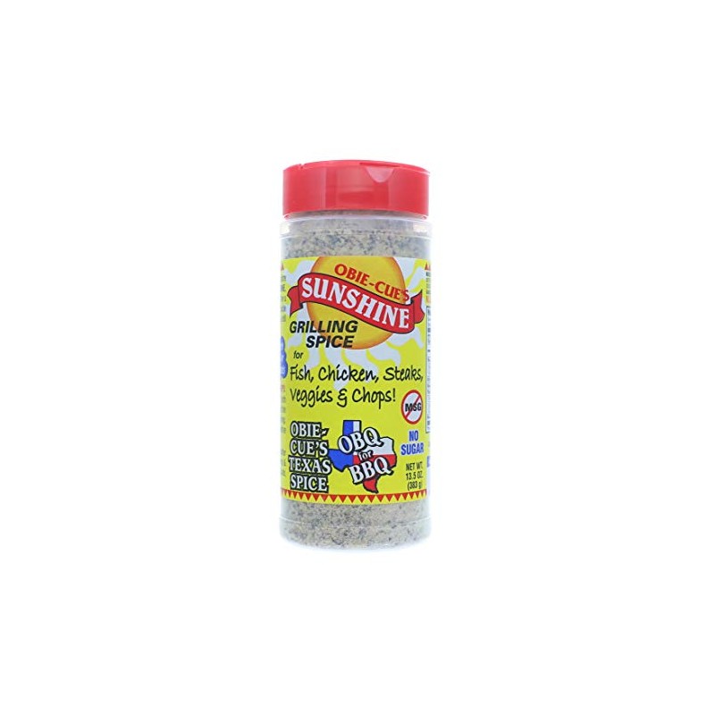 Obie-Cue's Sunshine Grilling Spice for Fish, Chicken, Steaks, Veggies &