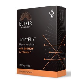 ELIXIR NUTROLOGY JointElix™ 30 Capsules – Hyaluronic Acid, Vitamin C & OptiMSM™ for Joint Health, Supports Collagen Formation of Cartilage. Made in The UK