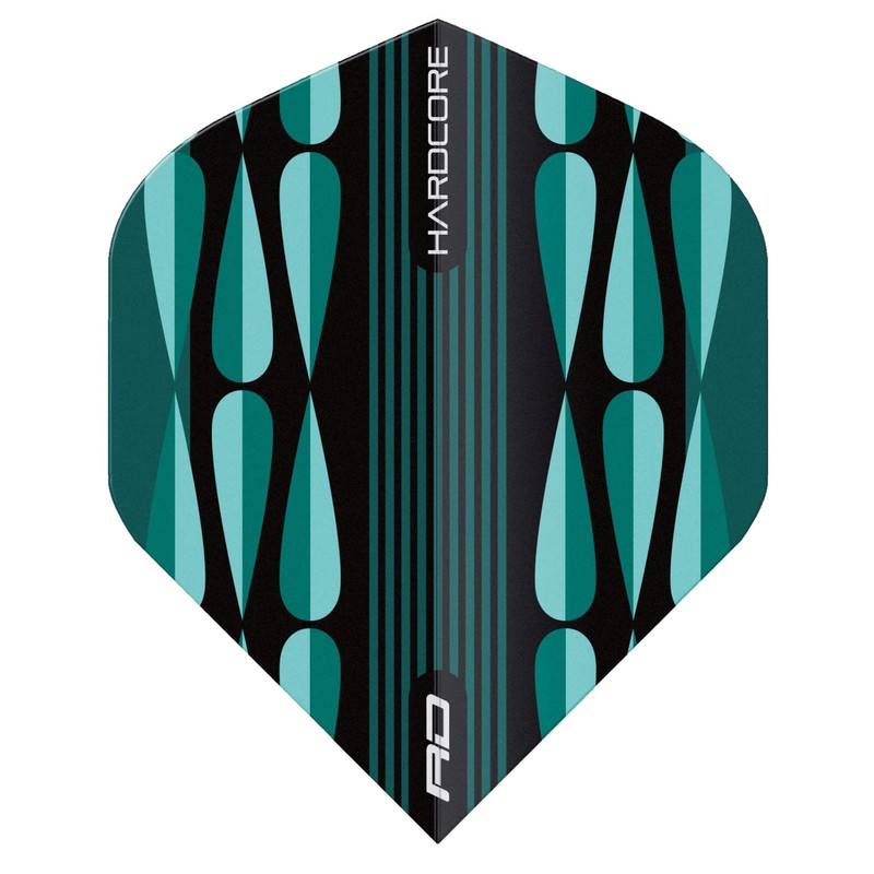 RED DRAGON Hardcore Radical Turquoise Teardrop Dart Flights - 4