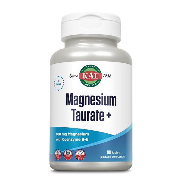 KAL - Magnesium Taurat + Vitamin B6-90 Tabletten - vegan,
