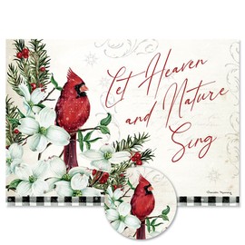 Colorful Images Winter Cardinal & Dogwood Christmas Card by Danielle Murray - Set of 24 Cards, Envelopes and Seals, Card Stock, 5 x 7 Inches