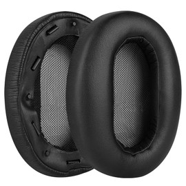 Geekria QuickFit - almohadillas para orejas de repuesto para auriculares Sony MDR-1AM2, MDR-1AM2/B, almohadillas para orejas para auriculares, piezas de reparación (anillo negro/plástico)