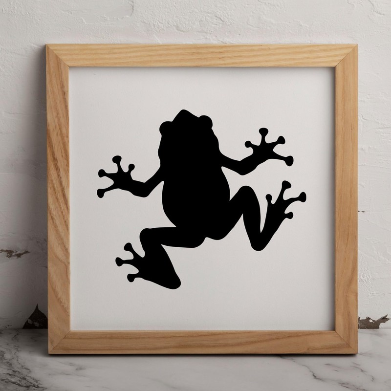 MAGJUCHE Frog Stencil 12 Inches, Reusable Animal Stencil for Painting