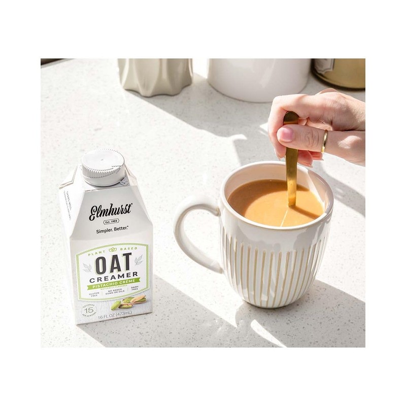 Elmhurst, Creamer Oat Pistachio, 16 Fl Oz