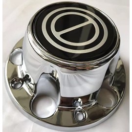 Aftermarket 4pcs. 1980-1996 F150 BRONCO Wheel Hub CHROME BLACK Center Caps NEW w/ Screws