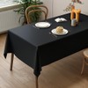 Jepeux 2 Packaging Black Plastic Tablecloth, 54 inch x108 inch