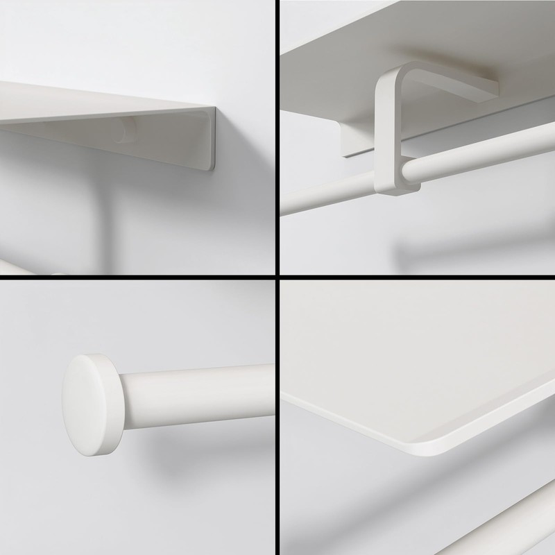 Danpoo Bathroom Toilet Paper Holder with Shelf, Wall Mount, Double