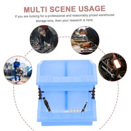 SHINEOFI 1 Set Nesting Plastic Storage Bins Durable Parts Storage Boxes for Organized Workspace Wall Mountable Design Easy Installation for Tools and Home Supplies Blue