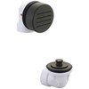 Olympia Overflow and Waste Drain Half Kit Matte Black, D-820H-PVC-MB