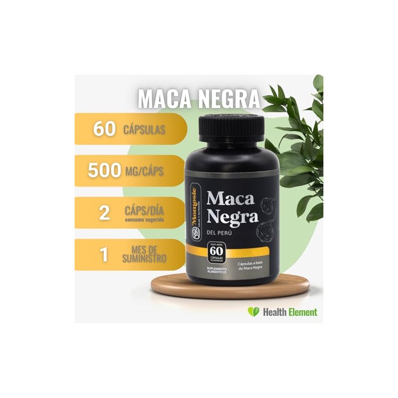 Maca Negra Peruana 1000 mg de Maca Negra Peruana 60