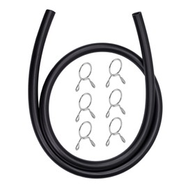 DELUXEFOX Gasoline Hose, Weatherproof, Inner Diameter 0.2 x 0.3 inches (4 mm) x Outer Diameter 0.3 inches (8 mm), Fuel Hose and 6 Clips, Set of 6 Magnetic-in-Structure Fuel Filter, General Purpose,