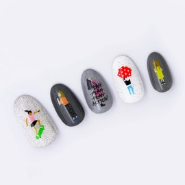 TSUMEKIRA Nail Stickers flicka nail arts design, 4 seasons GIRLS, spring and summer, 2 piece set