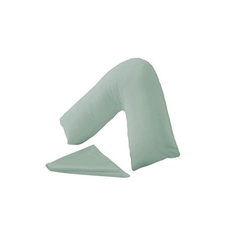 V Pillow With V Pillowcase Hollowfibre Back and Neck Support