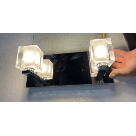 ET2 Contemporary Lighting PLC Blocks Polished Chrome vanity lighting 2 Light 3482 NEW Modern MCM