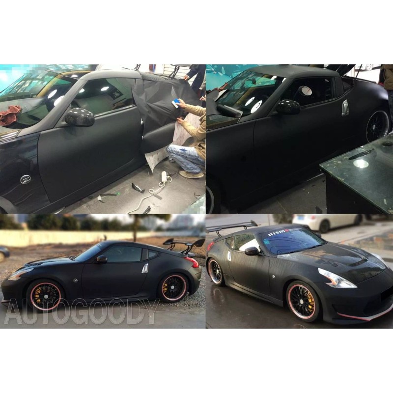 AUTOGOODY 240" x 60" Matte Flat Black Vinyl Film Wrap