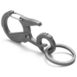 TIMULTI Titanium Carabiner Keychain Clip, EDC Key Carabiner, Mens Quick Release Key Ring Holder with Bottle Opener, Key Chain Hook
