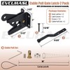 Self Locking Gate Latch with Spring Cable Pull, Heavy Duty