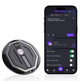 MOSSTALK Portable Translator, AI-Powered Real-Time Translation, Supports 140+ Languages, Simultaneous Translation, 1v1 Communication, Perfect for Travel & Business