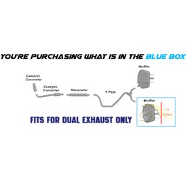 Northeastern Exhaust | Stainless Steel Driver Side Rear Muffler Compatible for 2011-2017 Buick Regal 2.4L | Free Clamp Included | Automotive Replacement Part