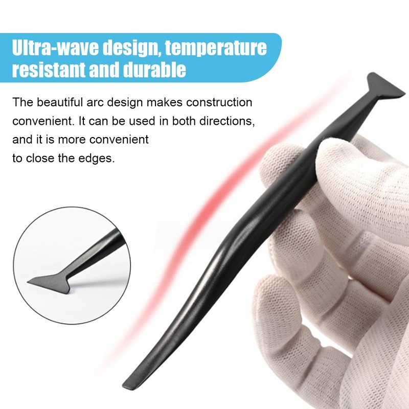 GLSOWEE 3PCS Car Micro Squeegee Curves Slot Tint Tool Set,