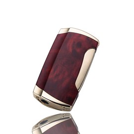 PROMISE Encendedor de antorcha a Prueba de Viento, Llama de Chorro Doble, Encendedor de Gas Recargable de butano con ponche de cigarro, Idea de Regalo del Padre (Marrón)