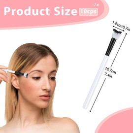 10Pcs Lash Cleansing Brush, Curved Lash Shampoo Brushes Eyelash Extension Brush Soft Makeup Removal Lash Cleansing Brushes Lash Cleaning Brush Kit for Home Salon Facial Cleansing Brush (Black)