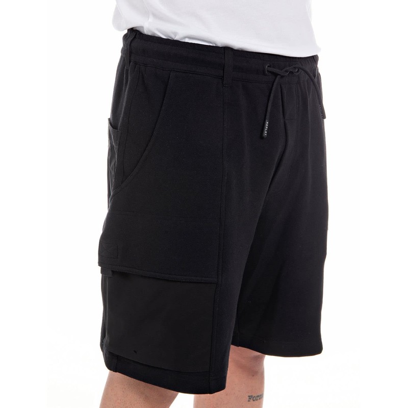 Replay Mens Drawstring Cargo Shorts, Black 098