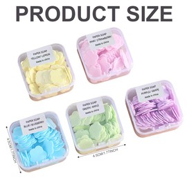 GXGM 5 Boxes Disposable Soap Tablets, Soap Sheets, Portable Mini Paper Soap(About 70-80 Tablets Per Box)
