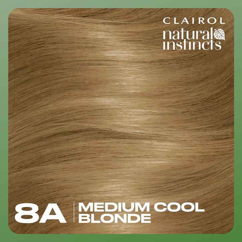 Clairol Natural Instincts Demi-Permanent Hair Dye, 8A Medium Cool Blonde