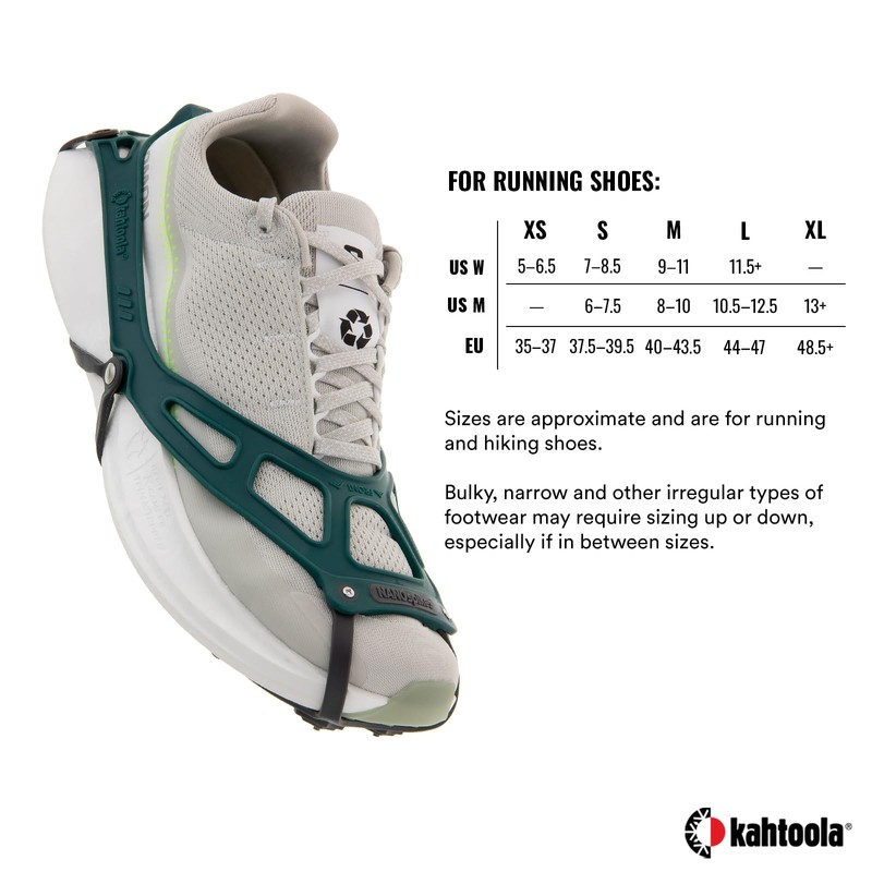 Kahtoola NANOspikes Footwear Traction for ICY Winter Road Running &