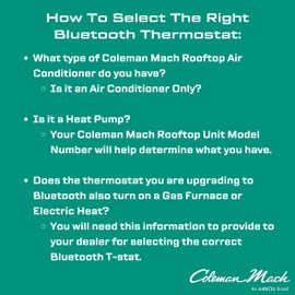 Coleman-Mach Cool Only Digital Single Stage RV Thermostat - Easy Wall Mount Installation, Digital LCD Display with Wire Plugs - Perfect for RV Cooling Systems, Black (‎9430A3402)