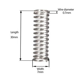 MACHSWON Compressed Spring for Furniture Screen Doors Lawn Mowers Repair Projects Stainless Steel Compression Spring 7mm OD 0.7mm Wire Size 30mm Free Length 10pcs