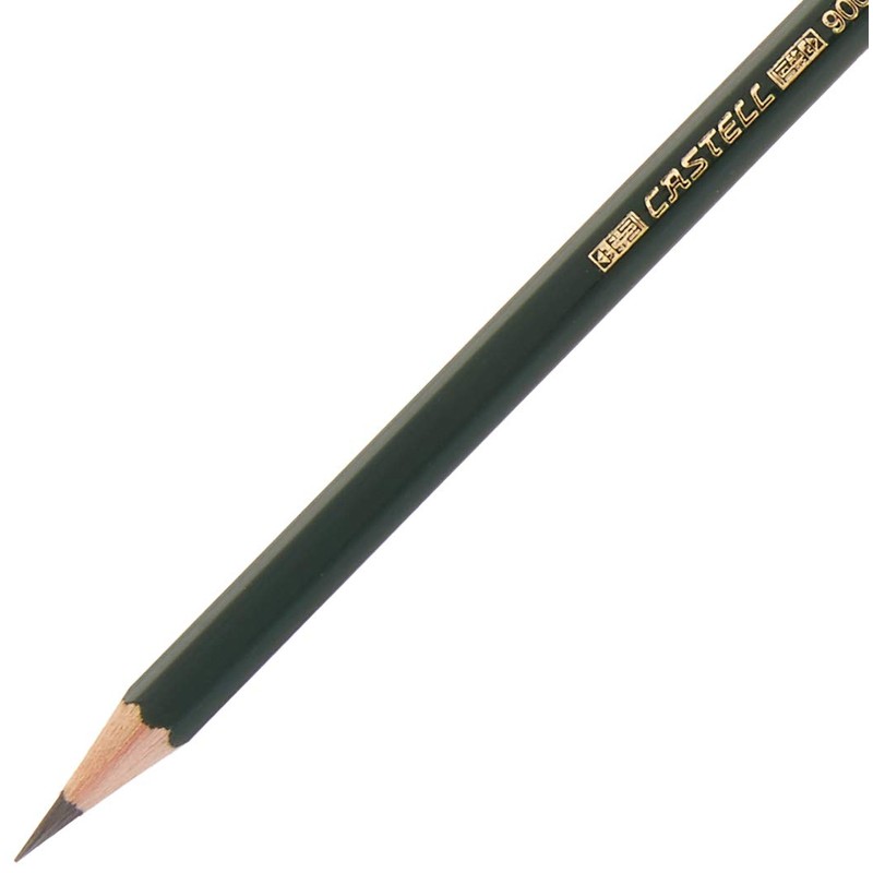 Faber-Castell Castell 9000 Art Pencil Set, 12 Pencils, Wood, Black,