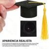 10pcs Mini Sombrero Graduación Para Recuerdos De Graduacion Color Amarillo