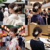 CHENLONB 髪飾り ヘアクリップ 花びら 蝶結び 2点セット可愛い おしゃれ 女の子 ヘアアクセサリー 写真撮影