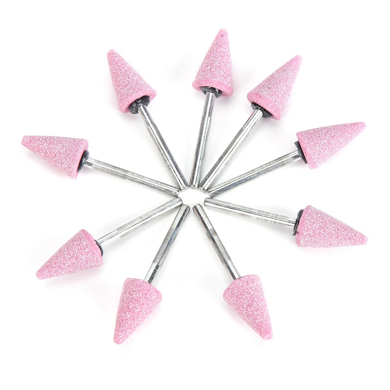 50 Pcs Grinding Bits Ceramic Triangular Cone Aluminum Oxide Grinding